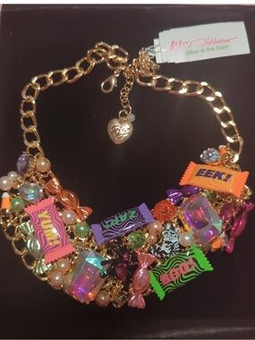 Rare Betsey Johnson Halloween Candy Necklace Chunky